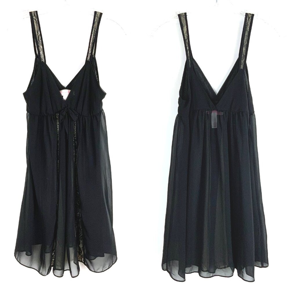 Vintage Oscar de la Renta Pink Label Black Babydoll Dress/Top Wimsigoth Sz S - Picture 8 of 16